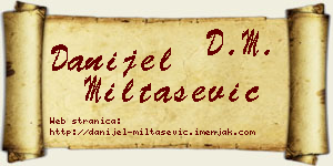 Danijel Miltašević vizit kartica